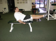 abdominal strength training; sit ups