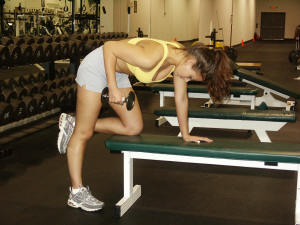 low back pain back strengthening dumbbell row