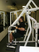 back strength training : hammer high row