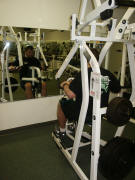 back strength training : hammer high row