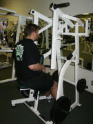 back strength training : hammer low row